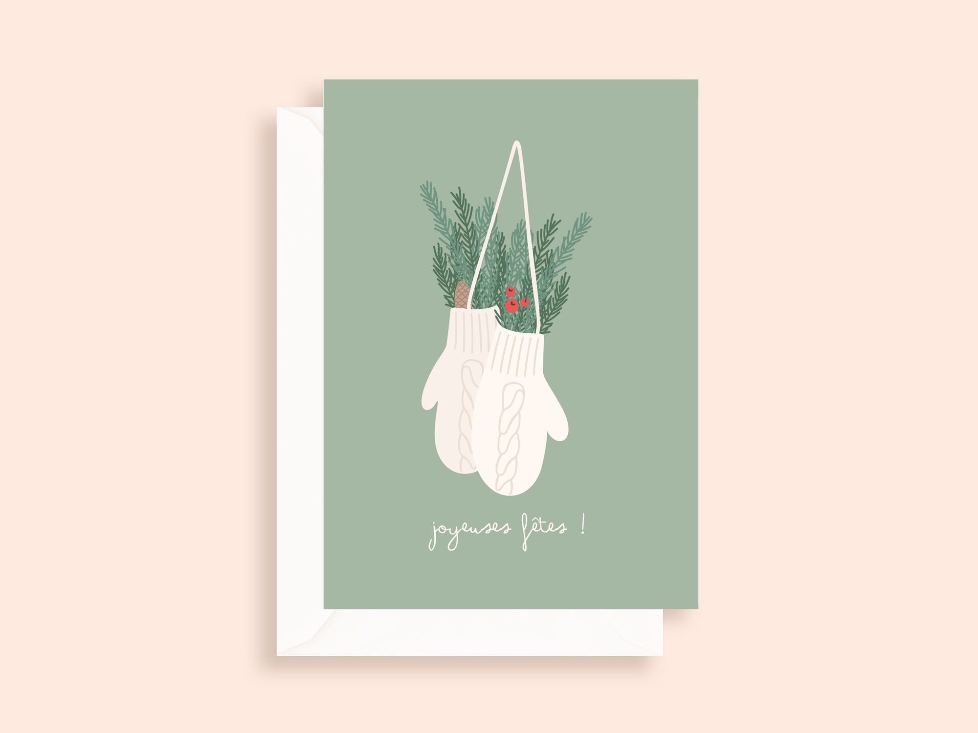 Folded Christmas card - 5x7" size