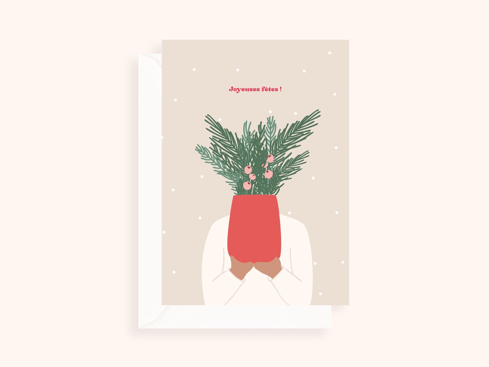 Folded Christmas card - 5x7" size