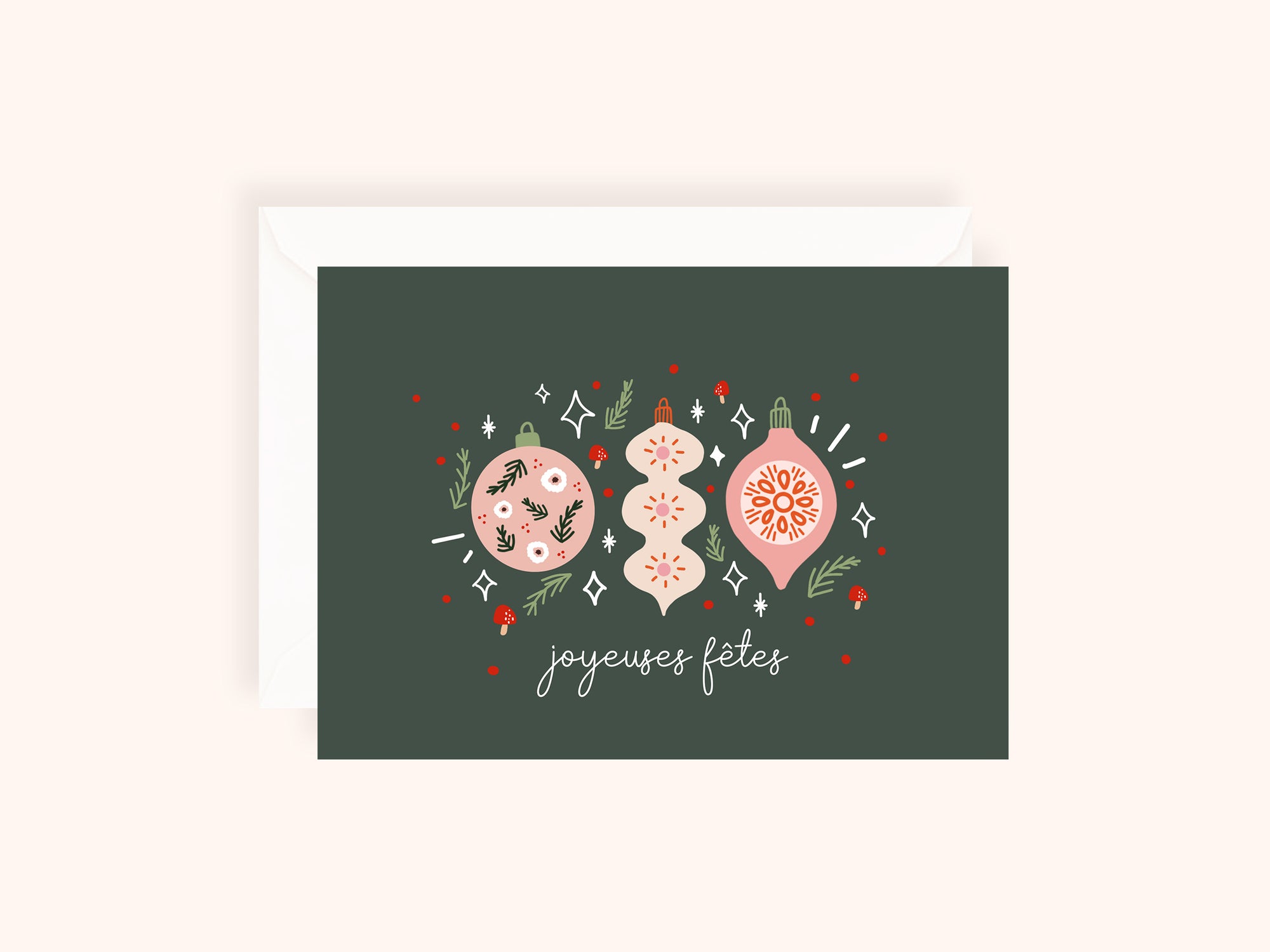 Folded Christmas card - 5x7" size