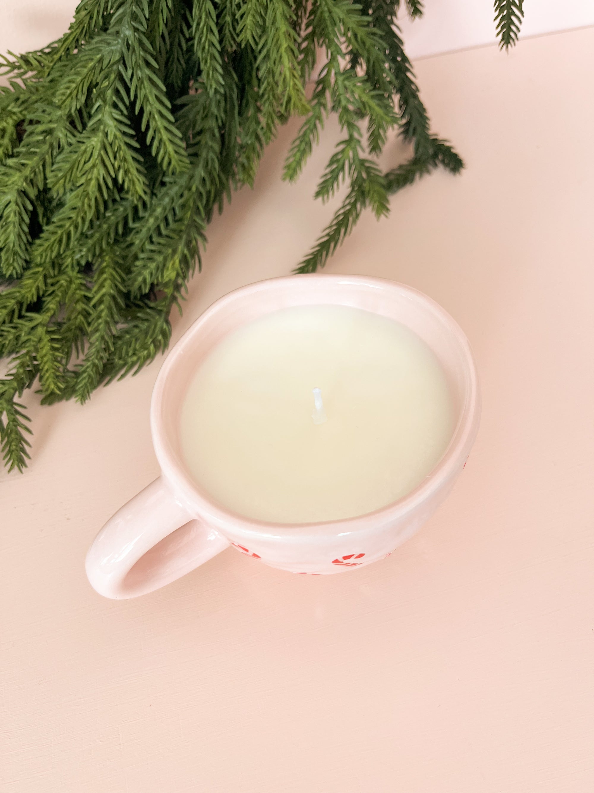 Reusable Cup Candle - Candy Cane