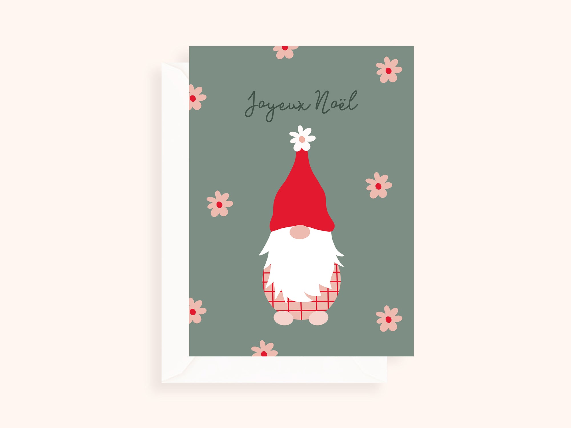 Folded Christmas card - 5x7" size