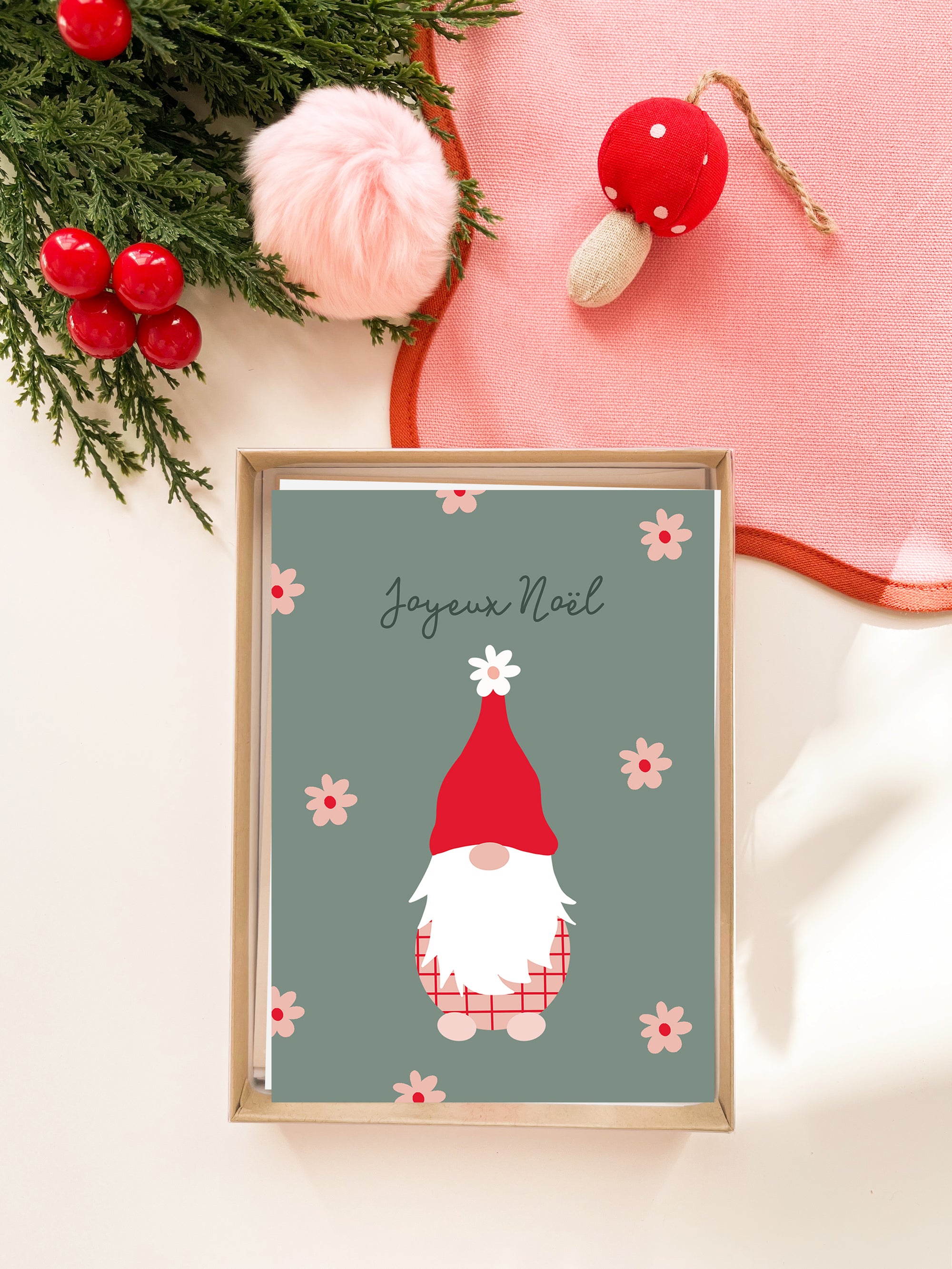 Folded Christmas card - 5x7" size