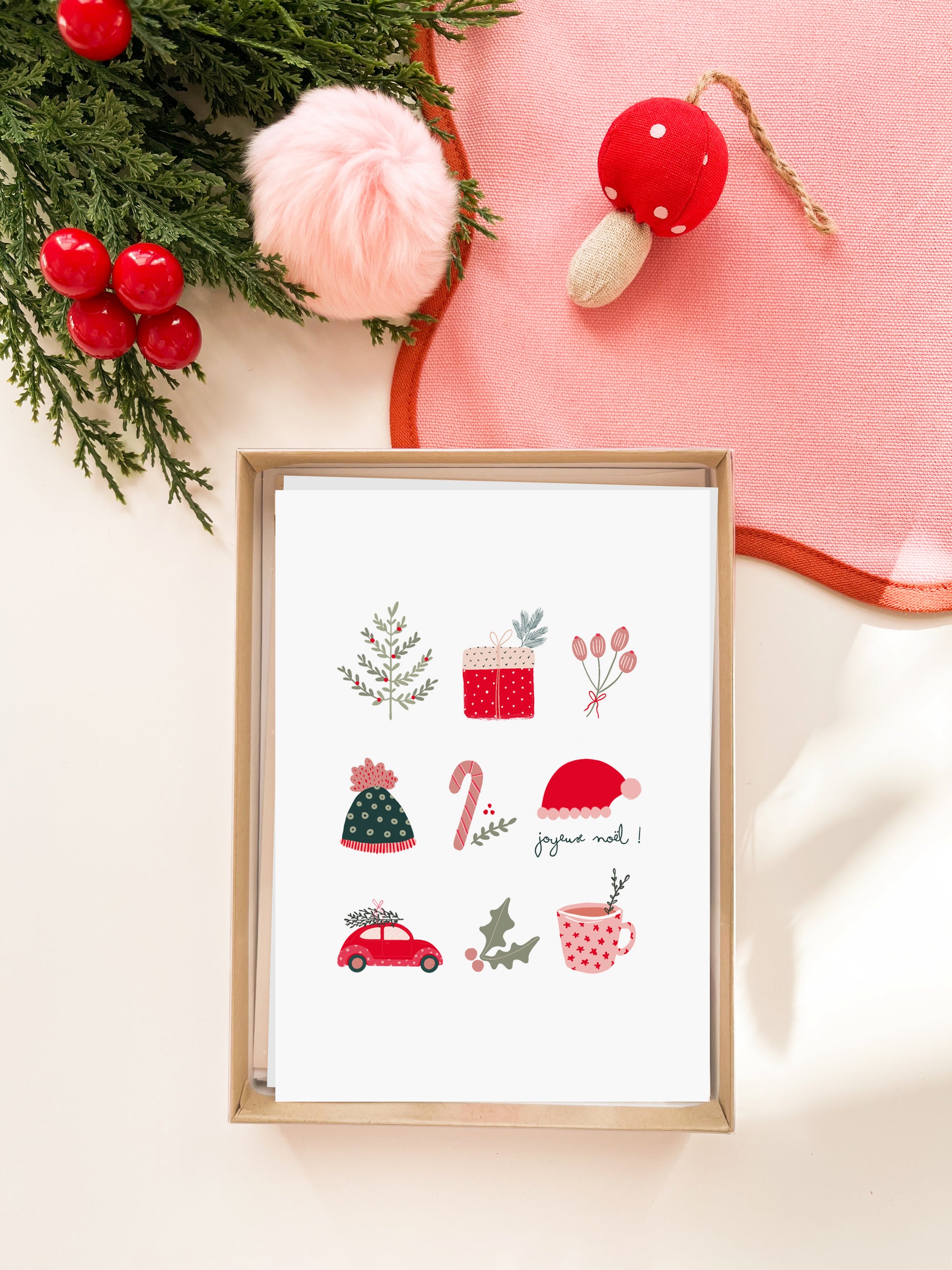 Folded Christmas card - 5x7" size