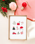 Folded Christmas card - 5x7" size