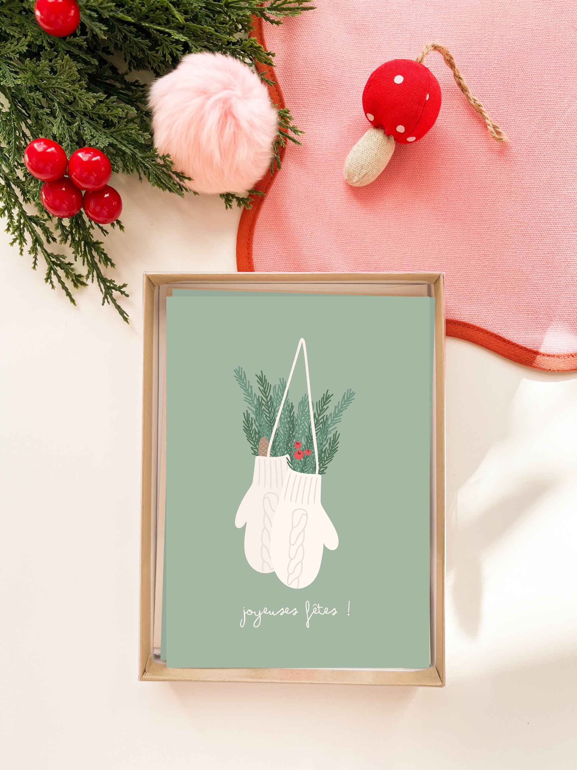 Folded Christmas card - 5x7" size