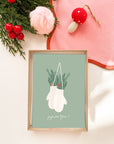 Folded Christmas card - 5x7" size