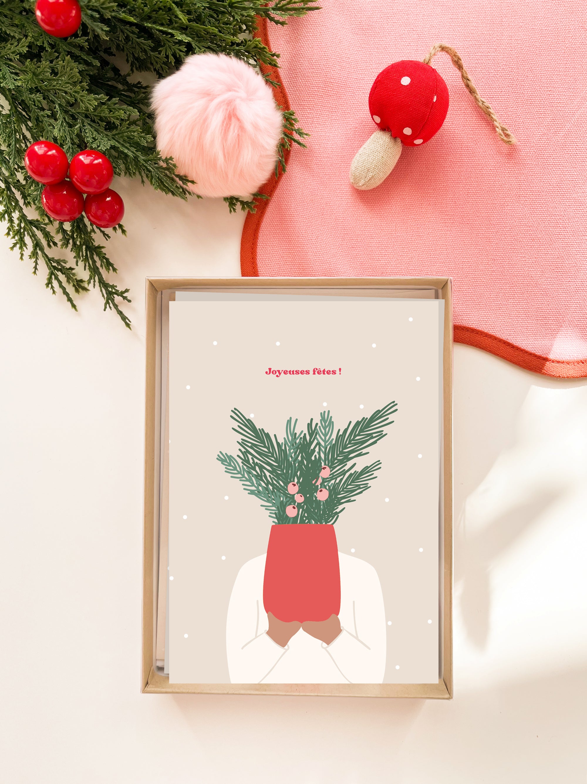 Folded Christmas card - 5x7" size