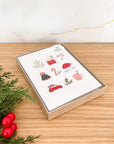 Coffret de 6 cartes de Noël pliées - Icônes