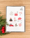 Coffret de 6 cartes de Noël pliées - Icônes