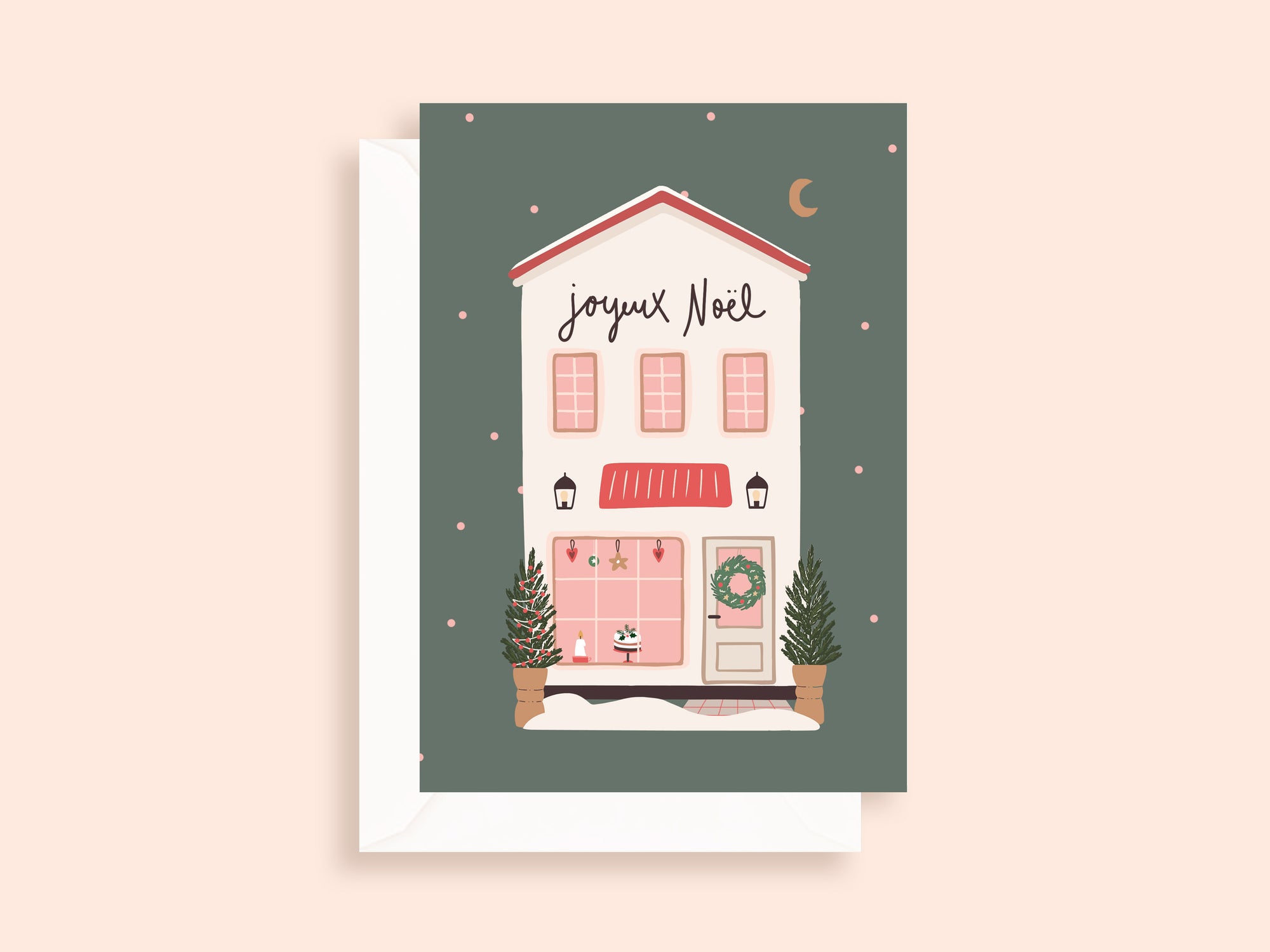 Folded Christmas card - 5x7" size