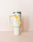 40oz Insulated Tumbler - Cream White Lemons