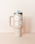 Gobelet isotherme 40oz - rose pâle Marguerites
