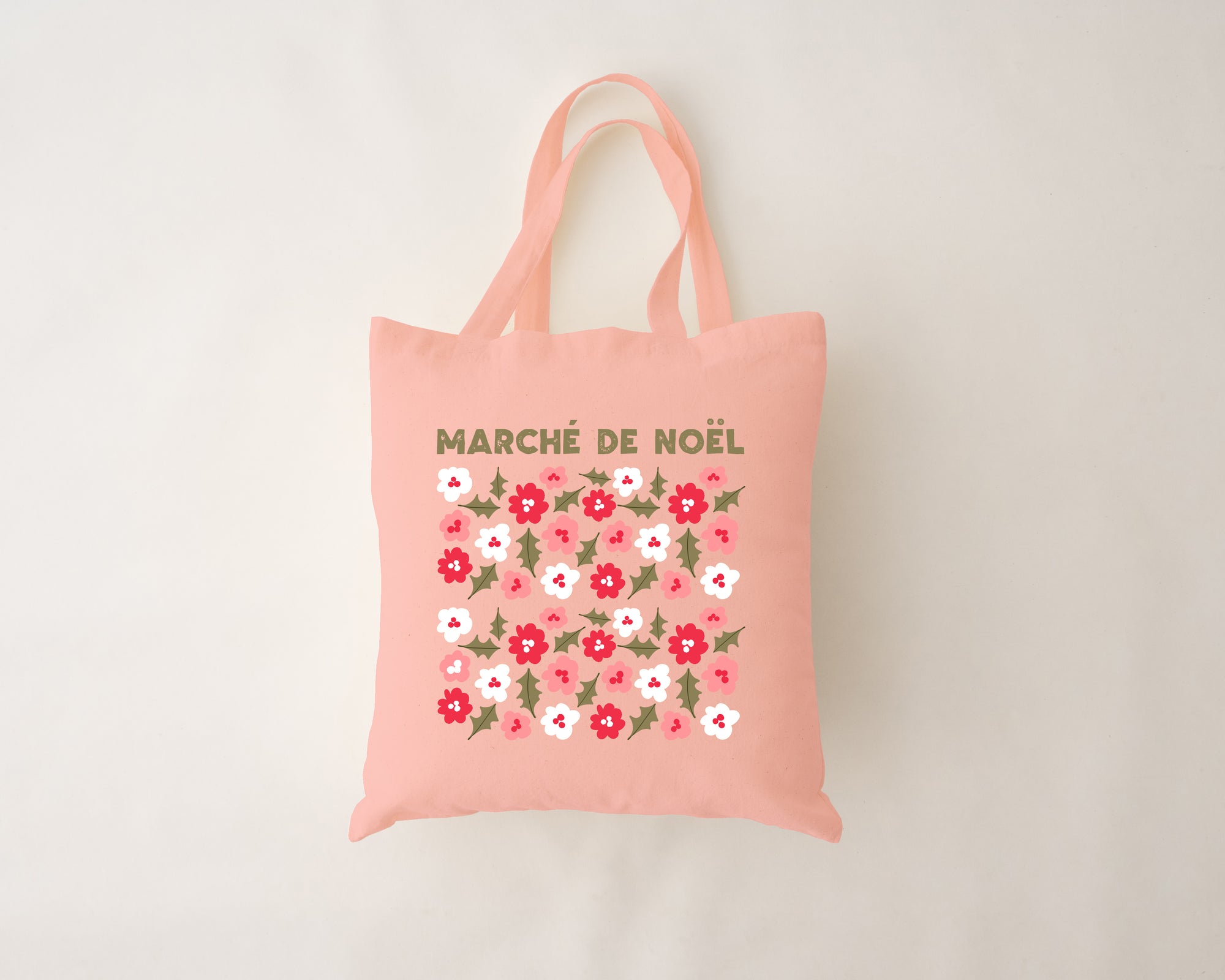 Pink reusable bag - Christmas market