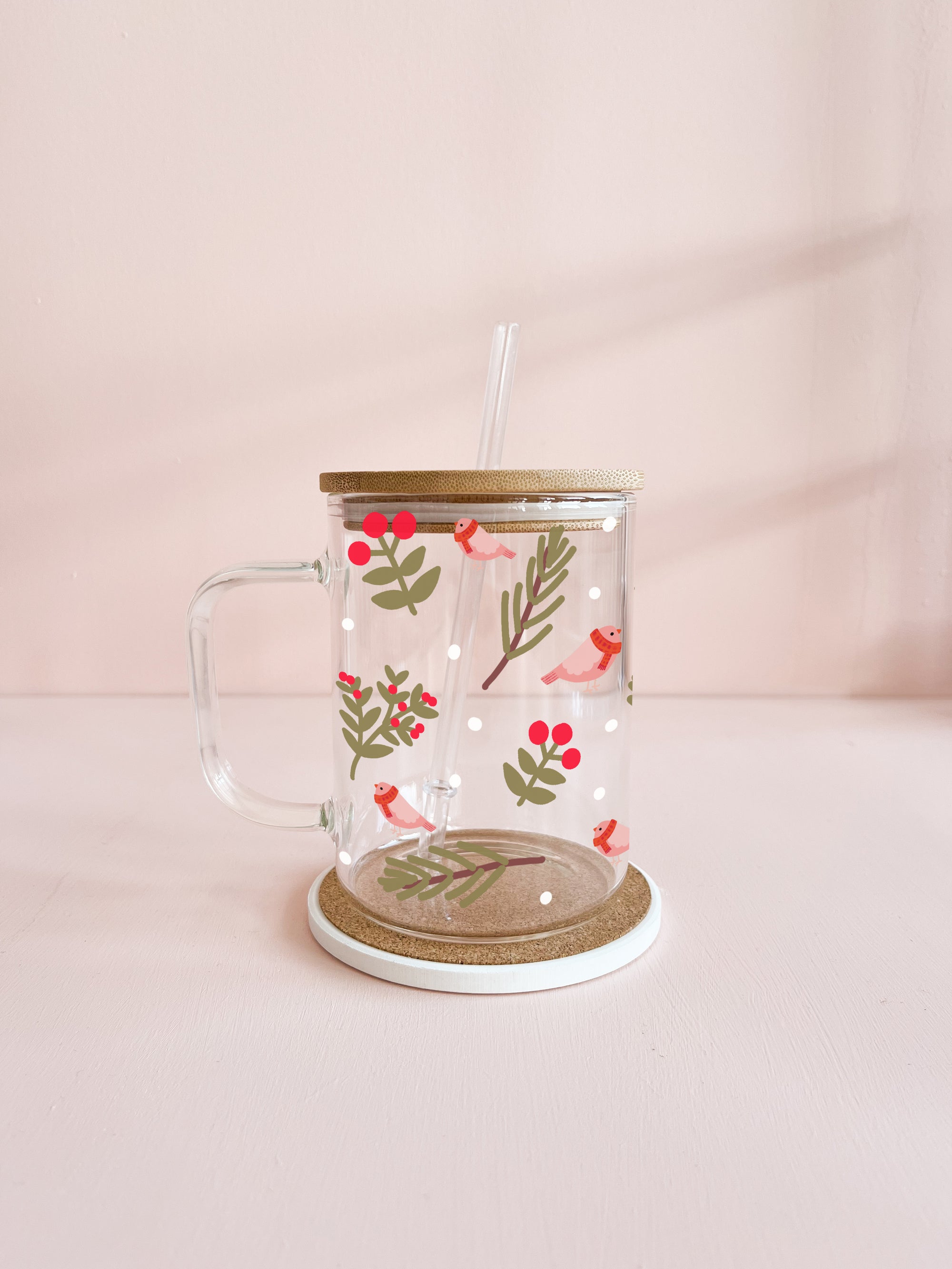 Boho mug - cardinals