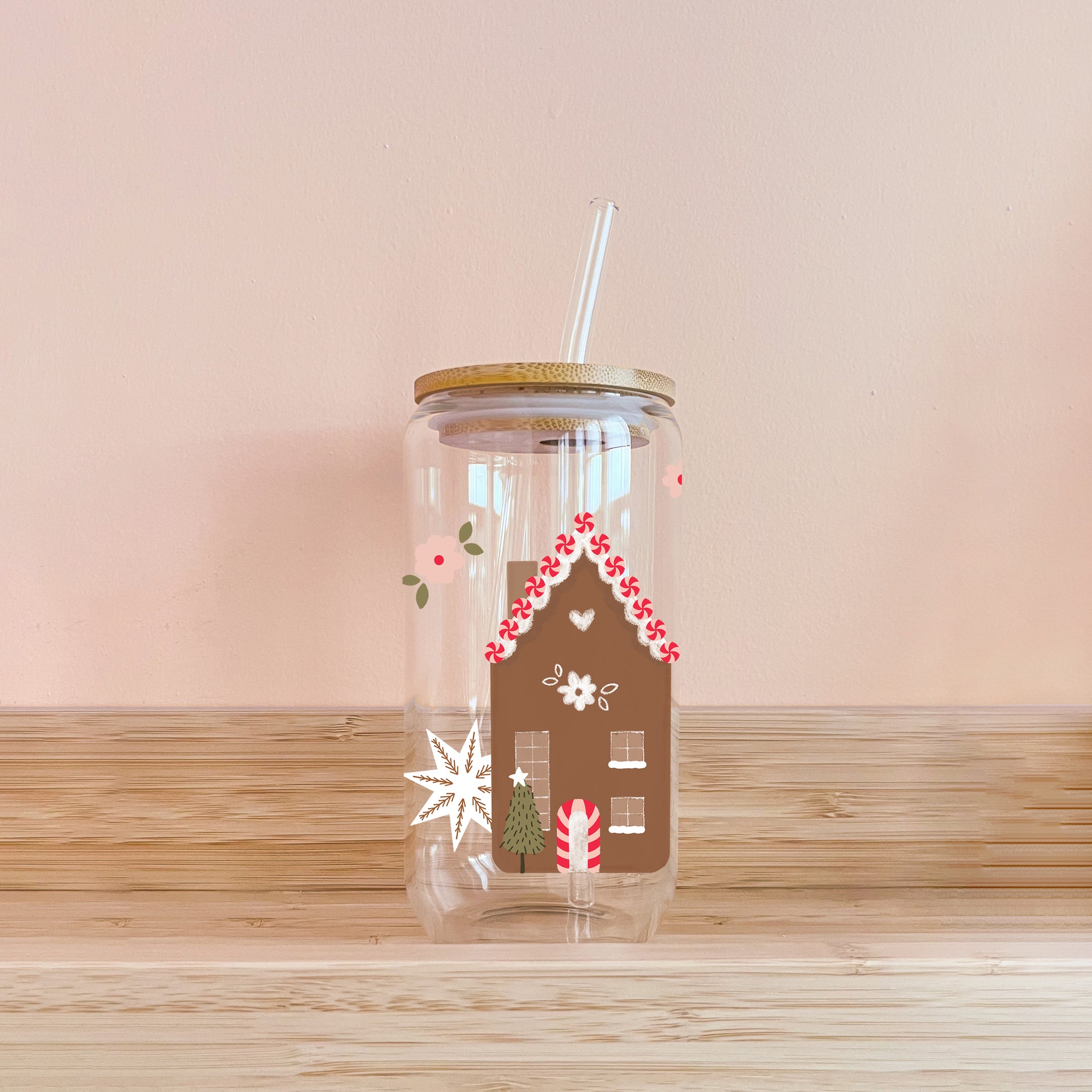 Boho glass - gingerbread houses