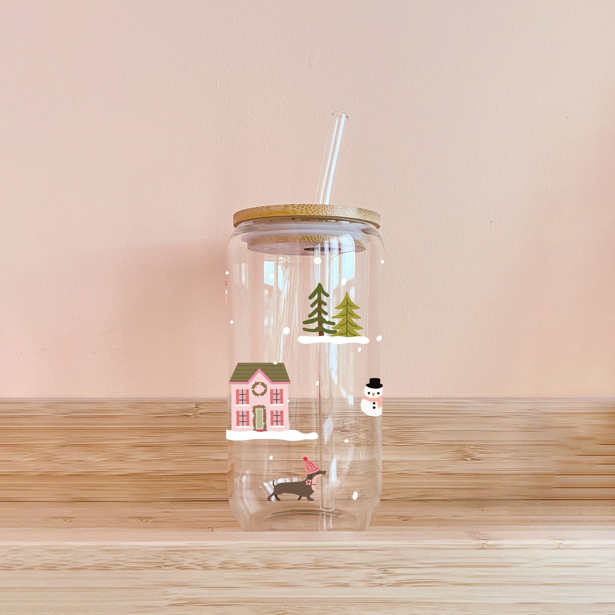 Boho glass - snowflakes