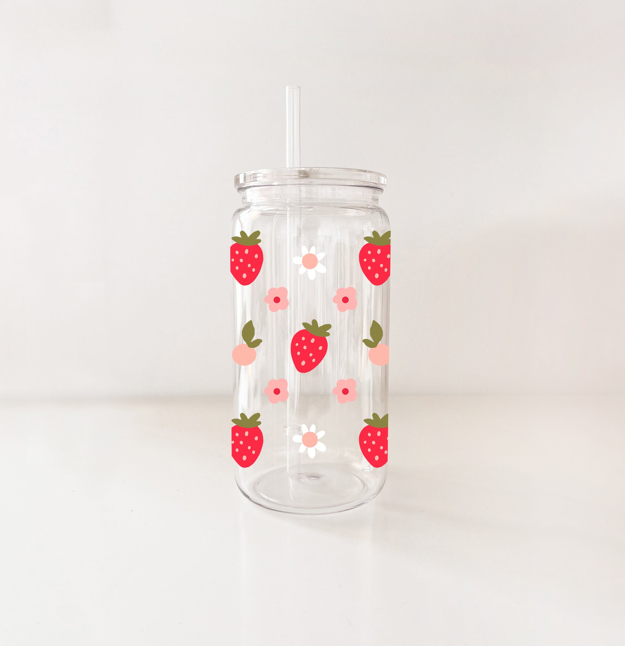 Verre boho - fraises - MOMY main image 0