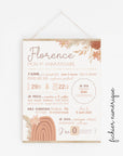 Personalized Boho Rainbow Poster