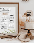 Boho first birthday poster