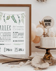 Eucalyptus First Birthday Poster