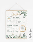 Eucalyptus first birthday poster