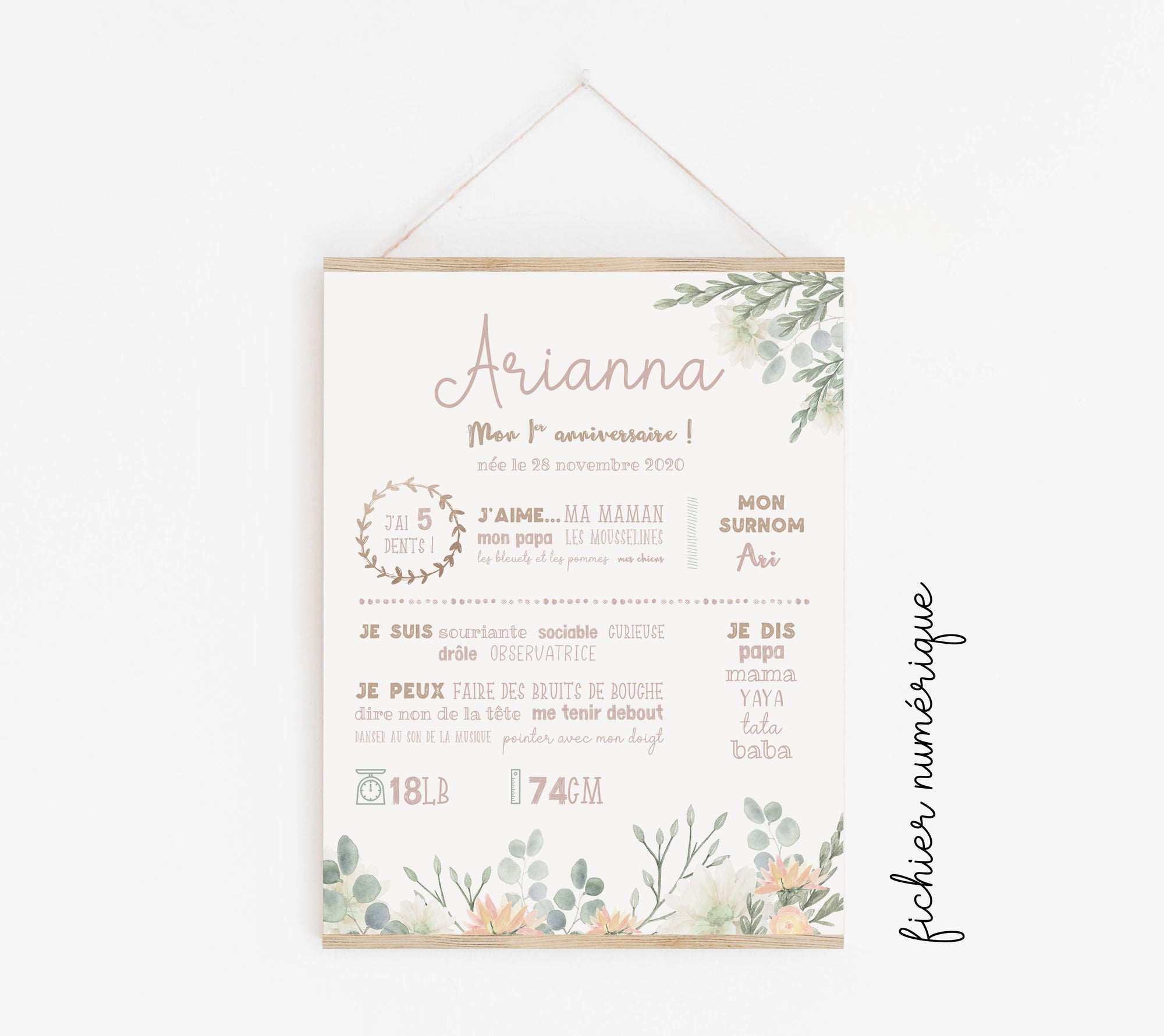 Personalized sage foliage poster