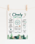 First birthday poster "Forest"
