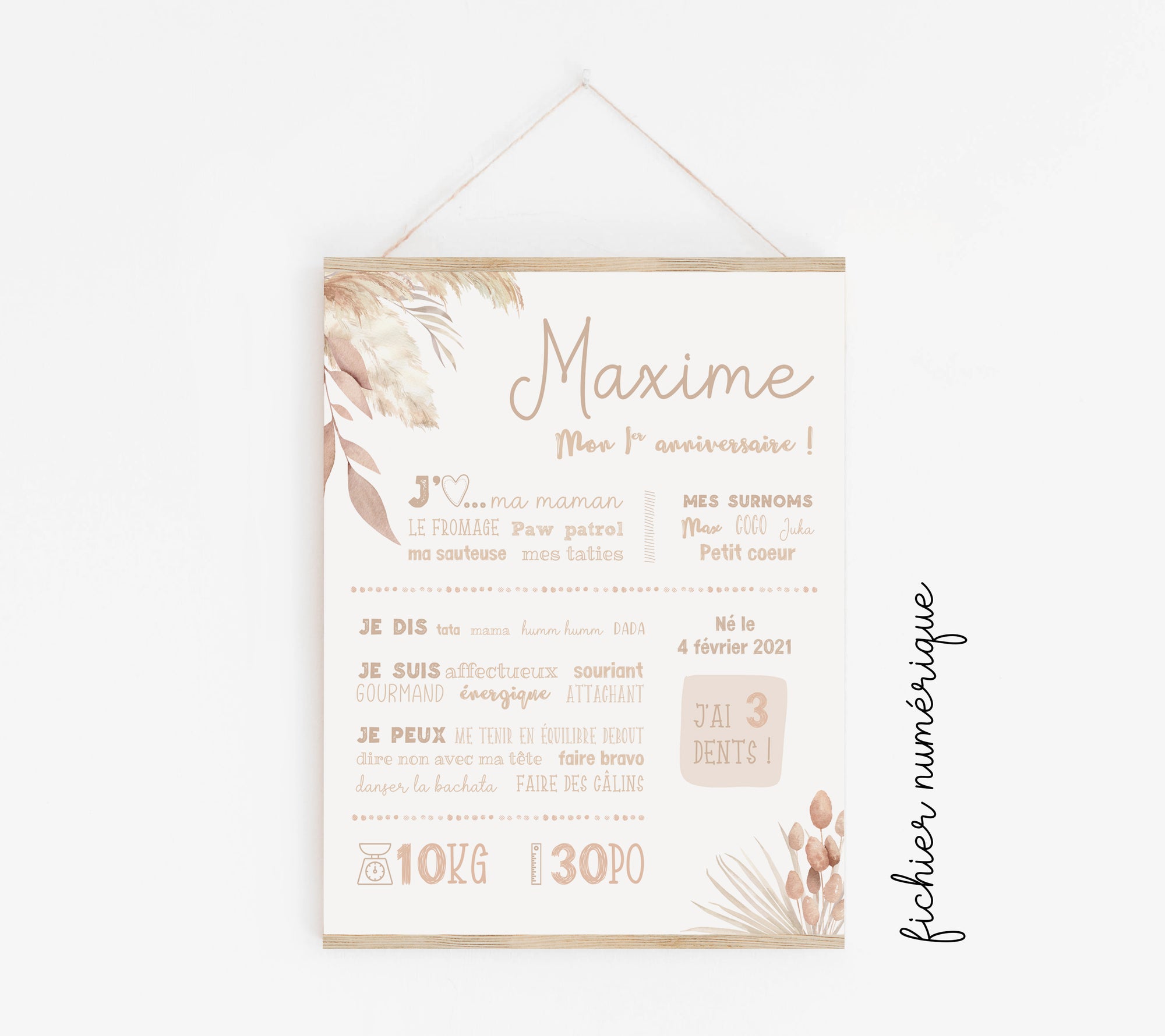 Personalized Pampas poster