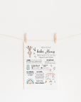 Sage Rainbow Baby Shower Poster