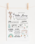Sage Rainbow Baby Shower Poster