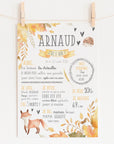 First birthday poster "Autumn"