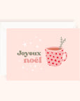 Coffret de 6 cartes de Noël pliées - Tasse de café