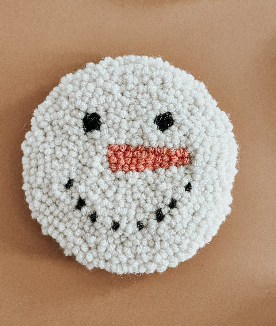 Sous-verre tissé - happy snowman