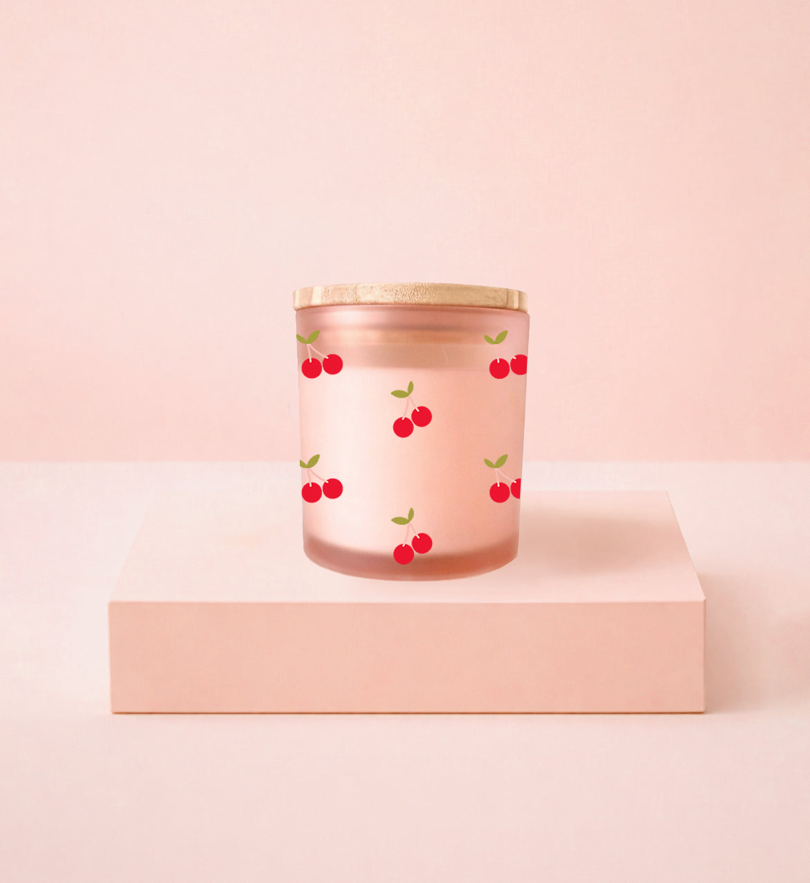 Bougie réutilisable 8oz - Cerise