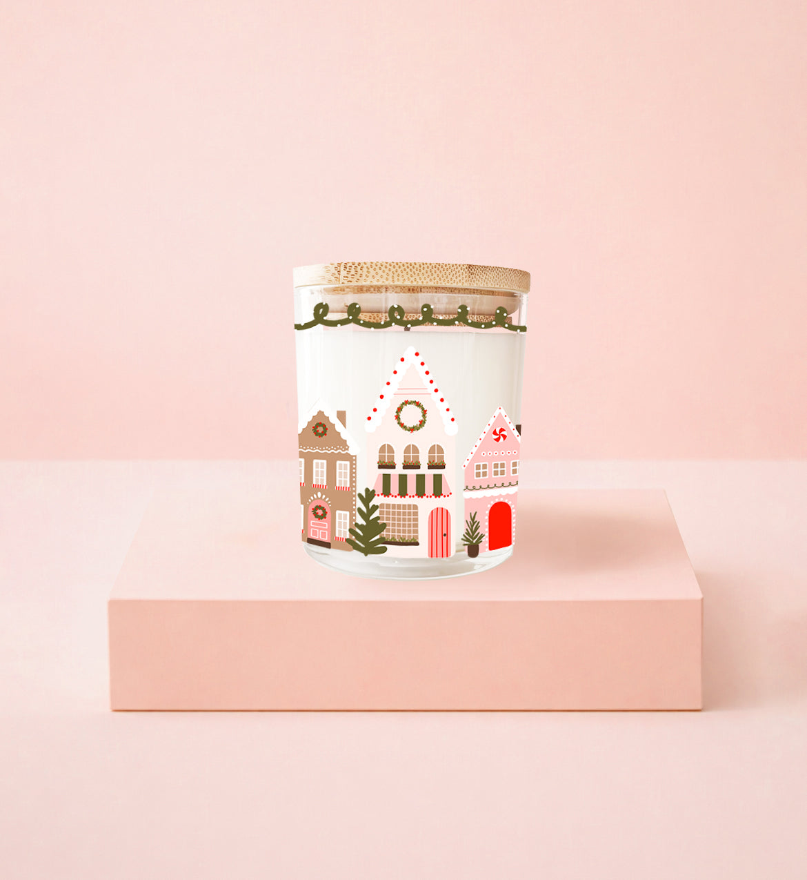 Bougie réutilisable - Noël au chalet