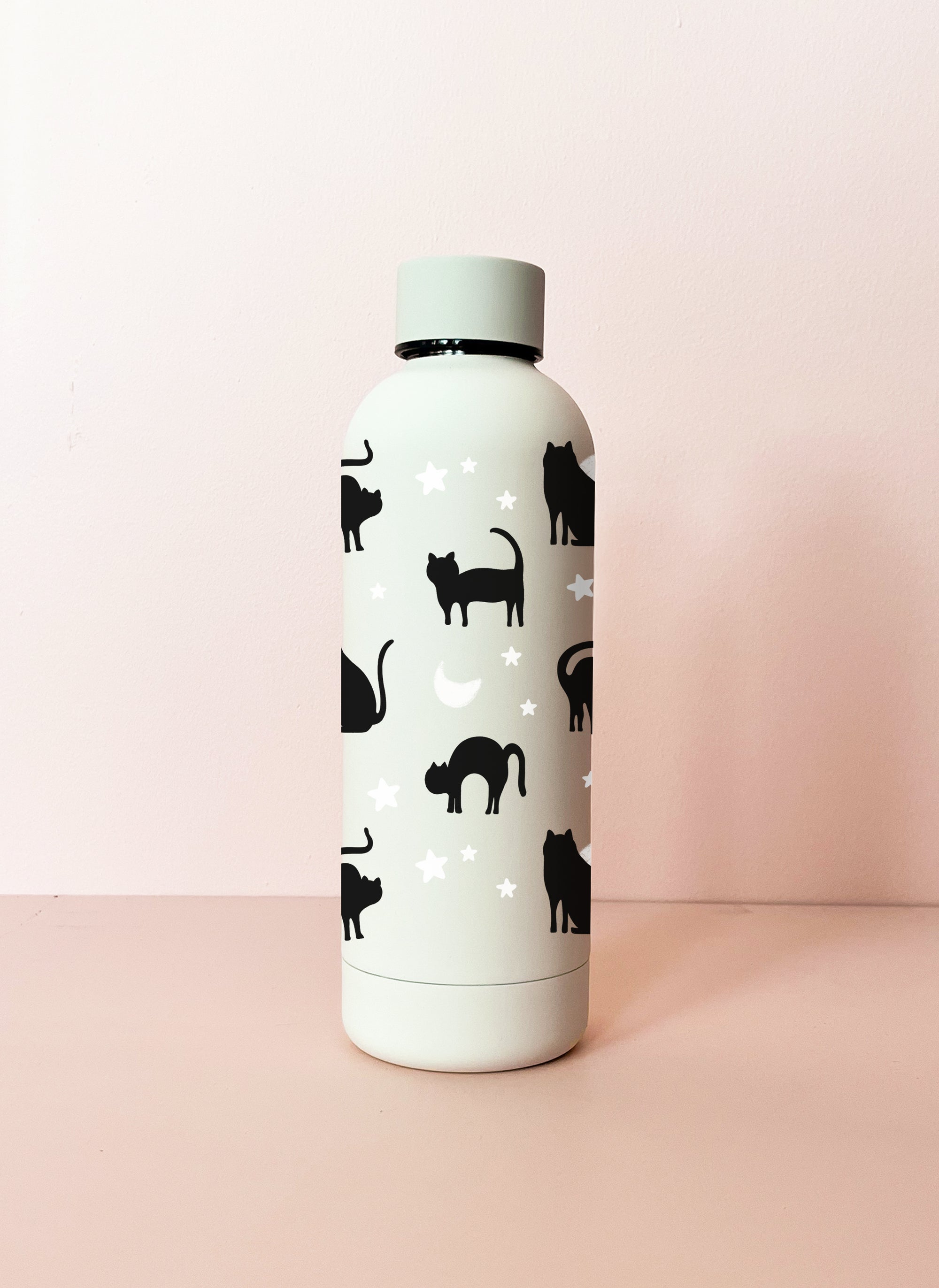 17oz Stainless Steel Bottle - Cream - Frogs