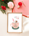 Coffret de 6 cartes de Noël pliées - Café de Noël