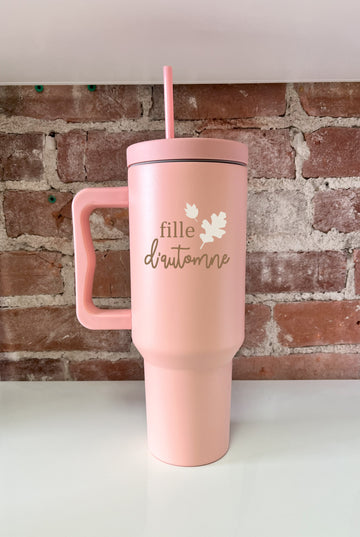 Gobelet thermos 40oz - rose Fille d'automne