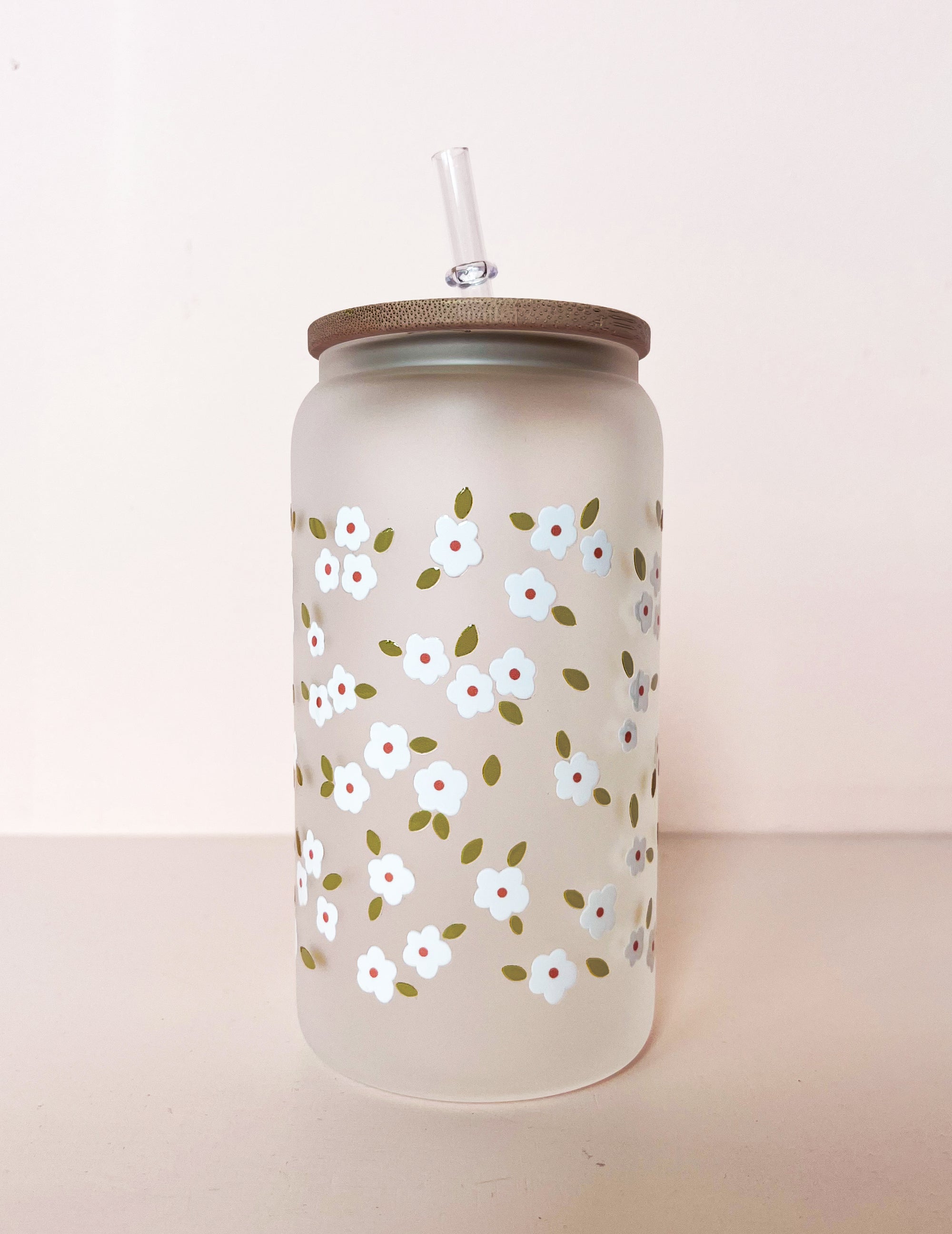 Boho glass - White Bloom