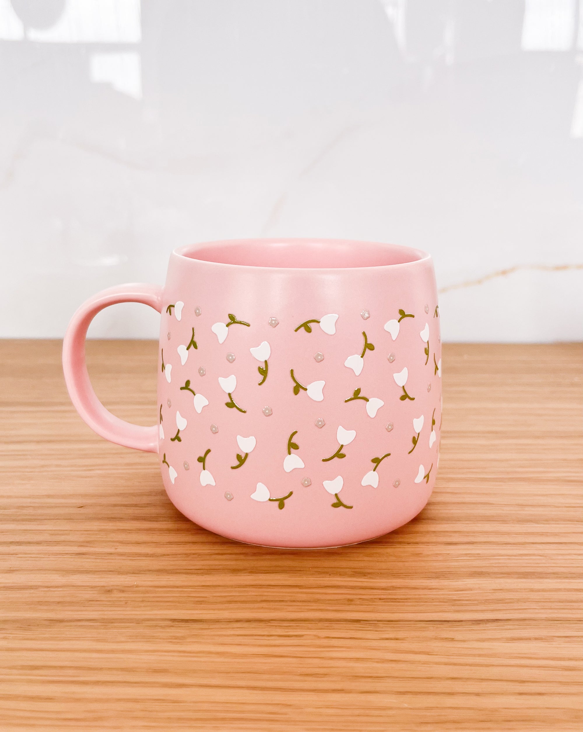 IMPARFAIT - Tasse en céramique rose - tulipes (léger défaut)