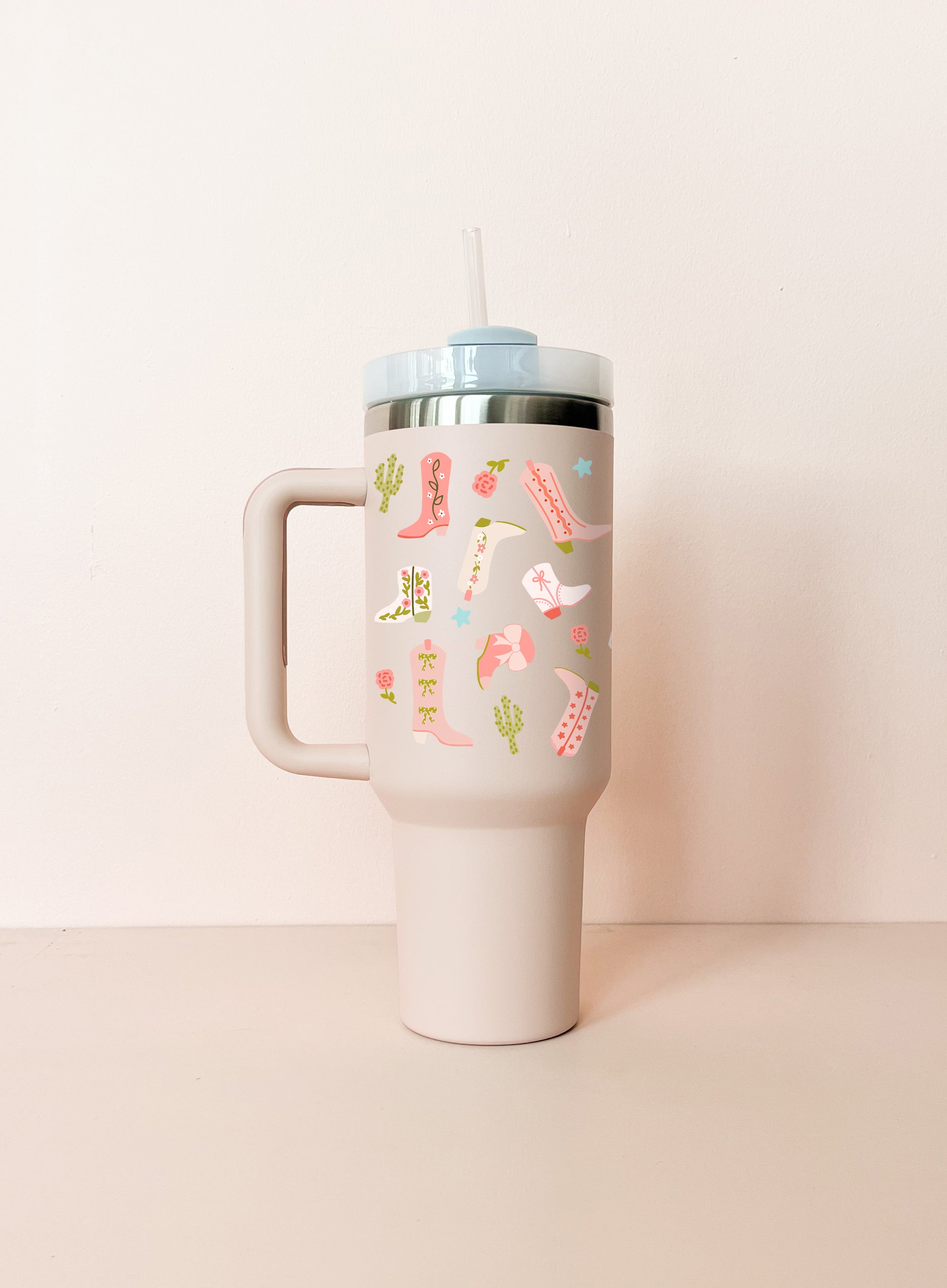 Gobelet isotherme 40oz - rose pâle Cowgirl