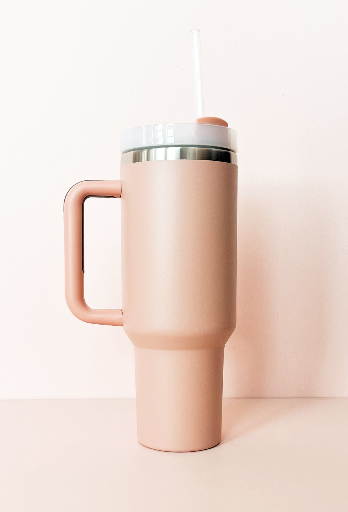 40oz Insulated Tumbler - Old Pink Winter Flowers