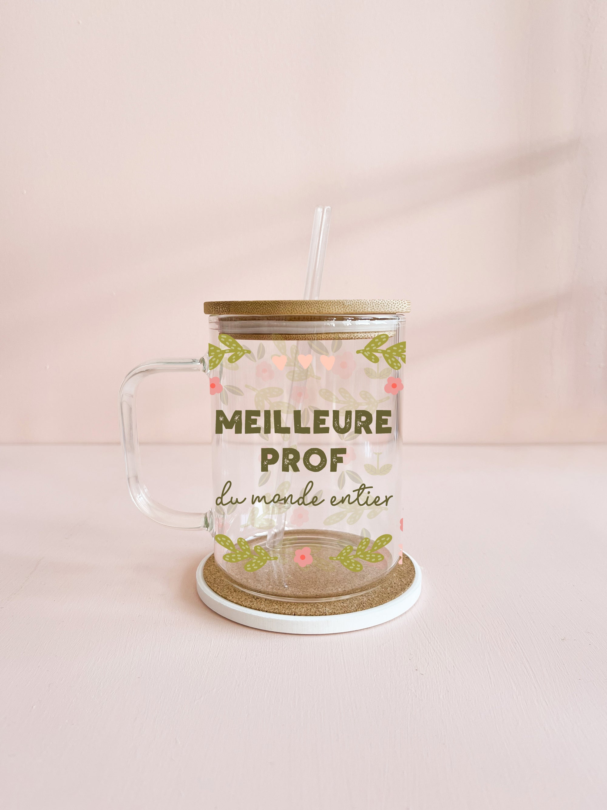 Tasse boho 17oz - Meilleure prof ou éducatrice du monde entier