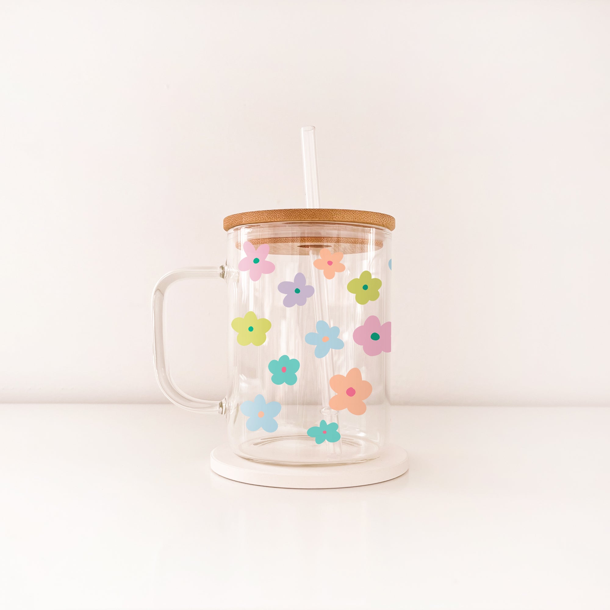 Tasse boho - fleurs pastel