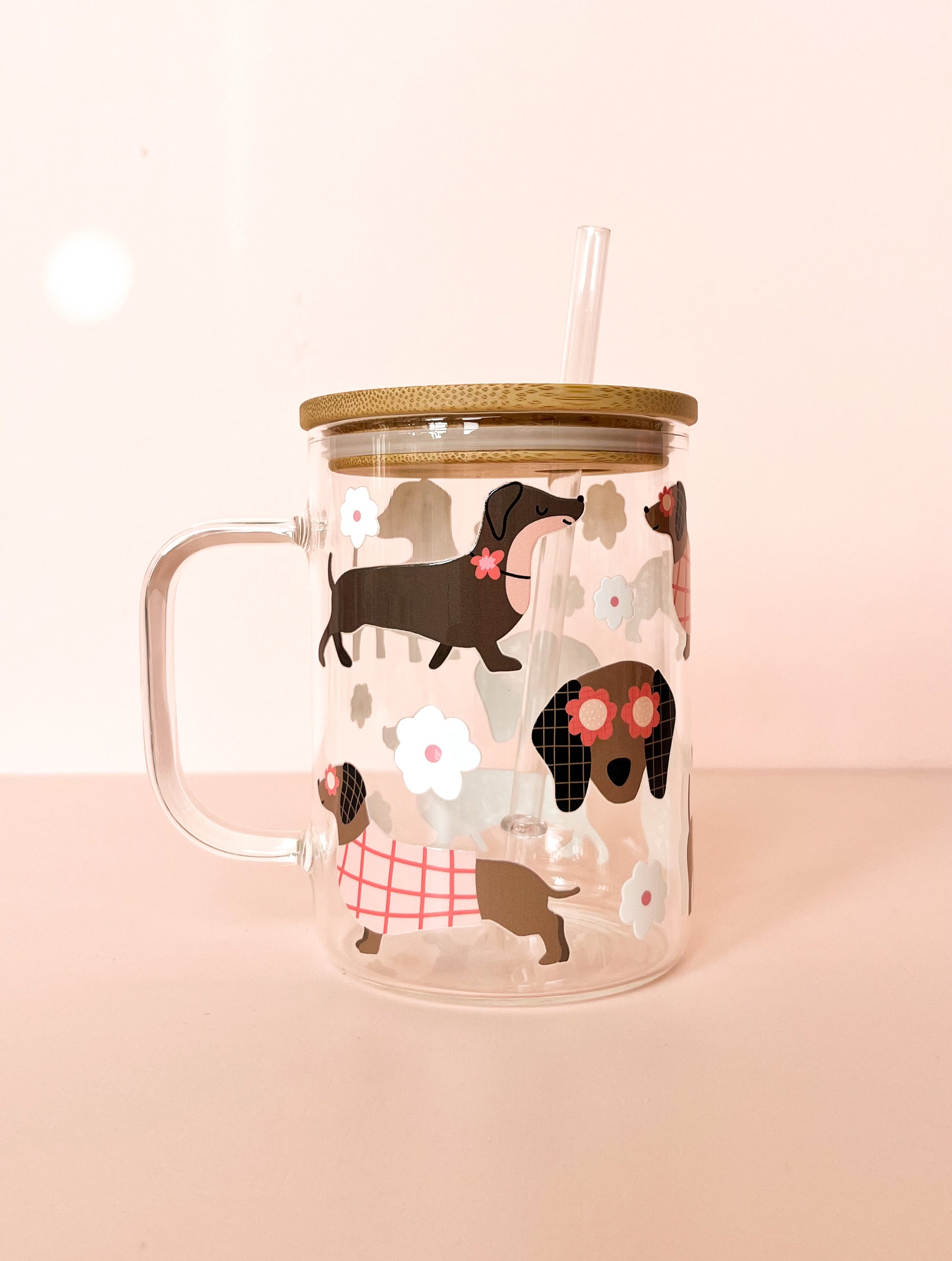 17oz Boho Mug - Spring Dachshunds