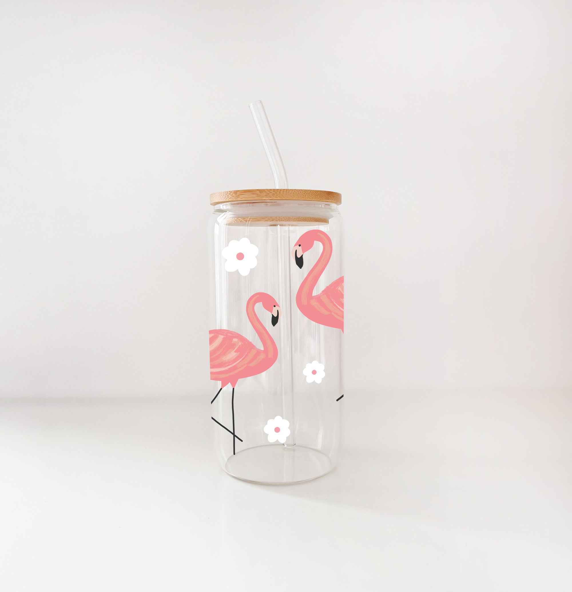 Verre boho - flamant rose