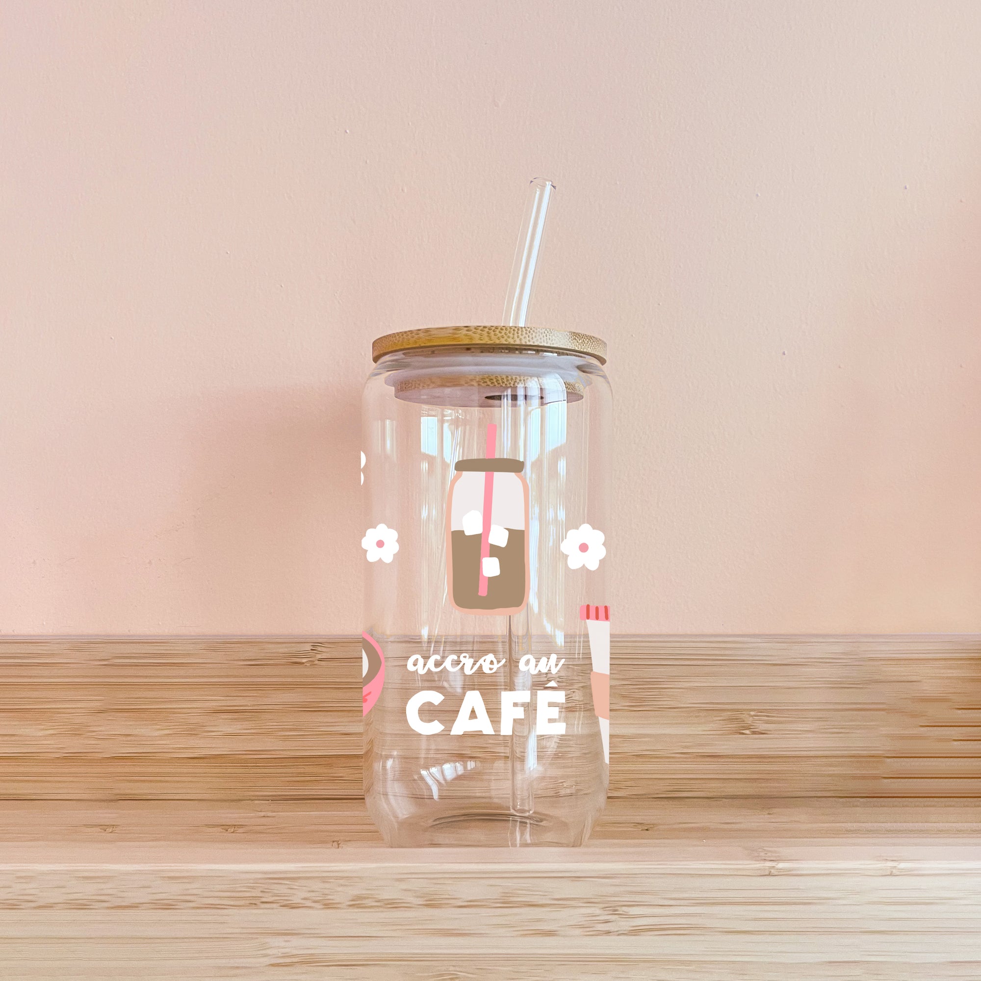 Verre boho - accro au café