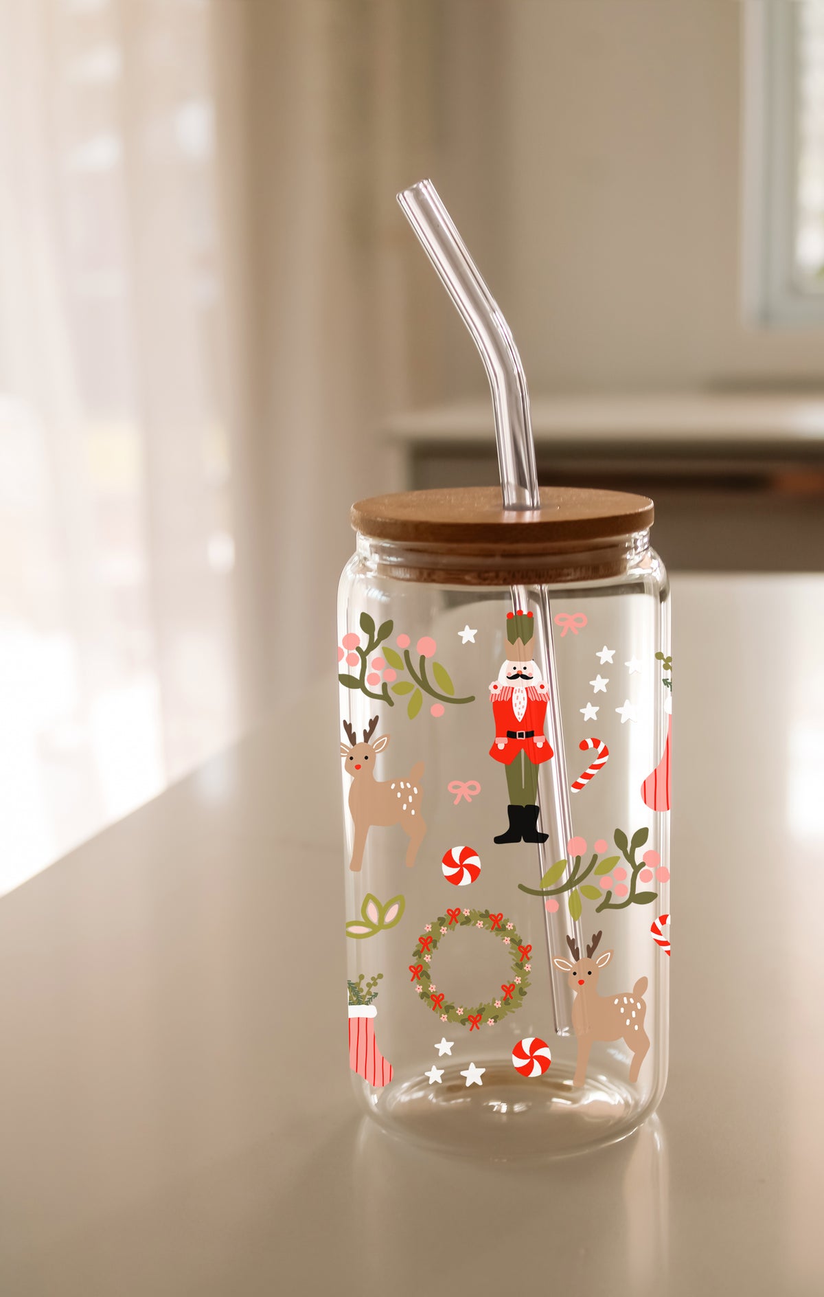 Boho glass - snowflakes