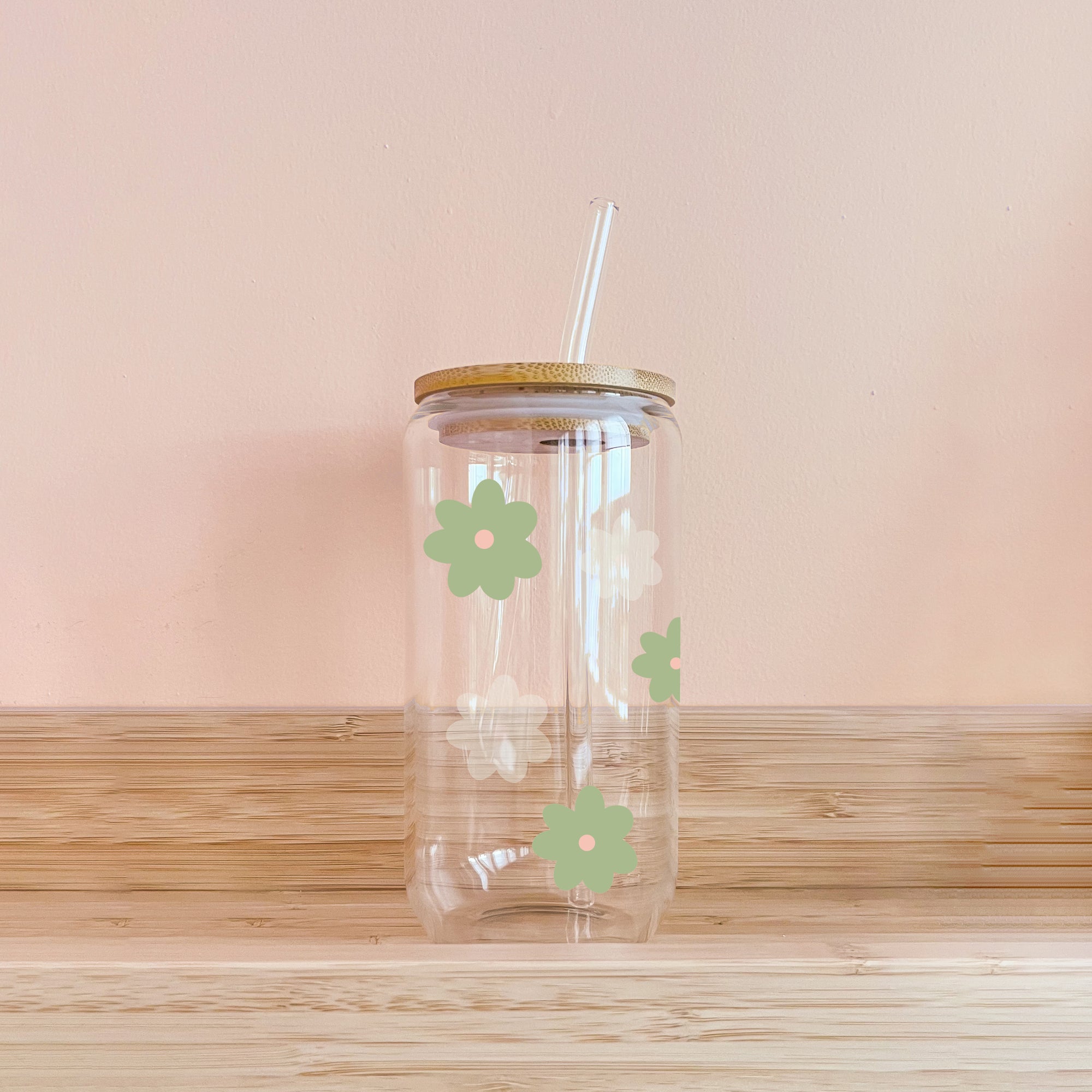 Verre boho - daisy vert