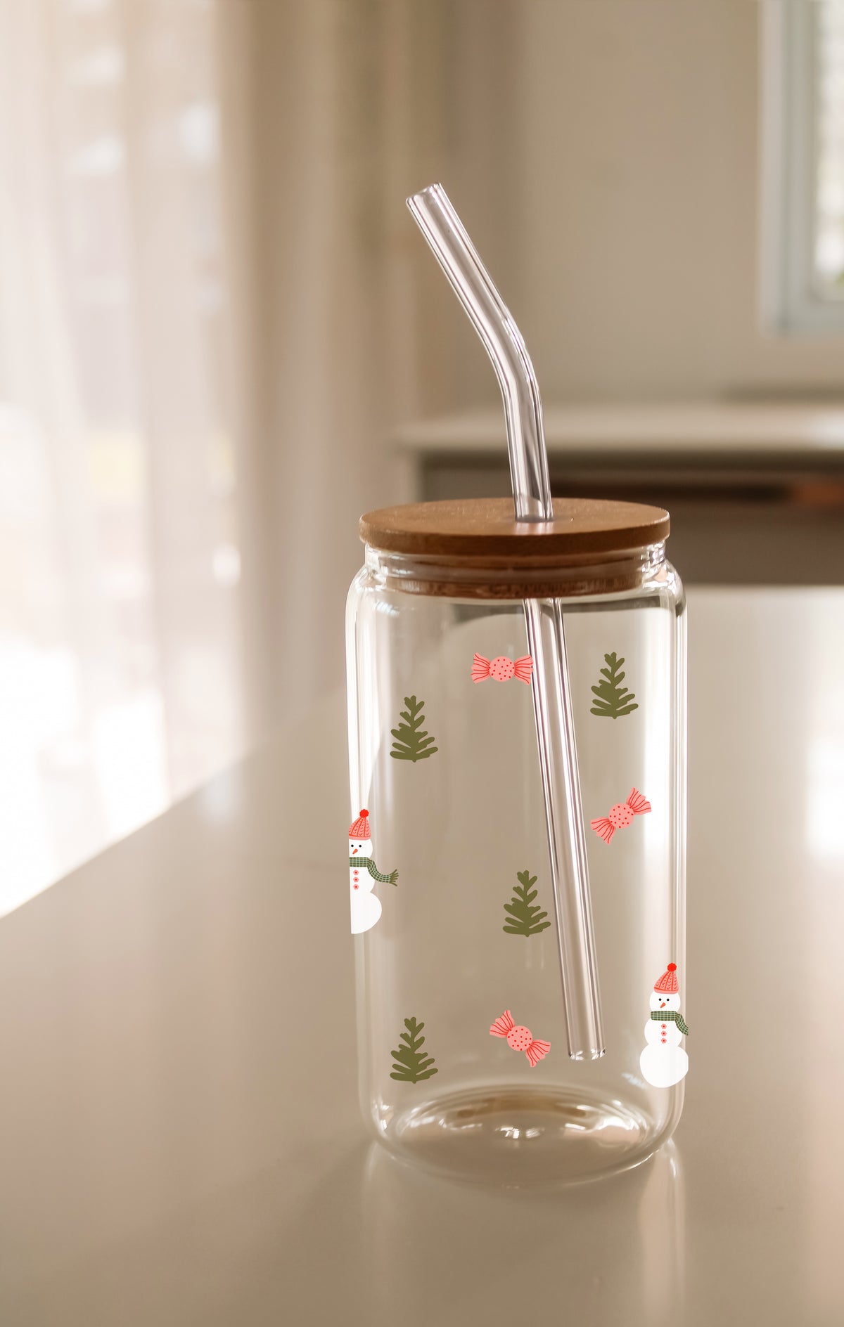 Boho glass - snowflakes